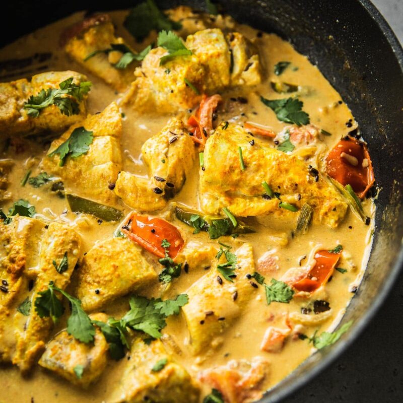 Coconut fish curry | Lisa special | verse vis van de markt | kruidige curry | kool | rijst