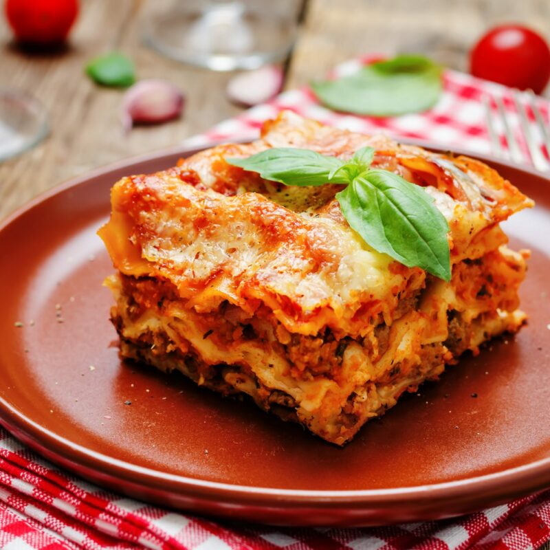 High protein lasagne | ragù | healthy beschamel
