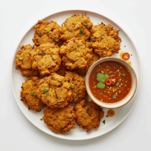 crispy pumpkin & saltfish fritters