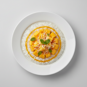 Mango coconut sago inspired snack