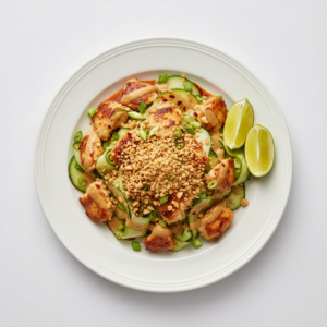 Kip en komkommersalade