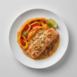 Creamy coconut salmon