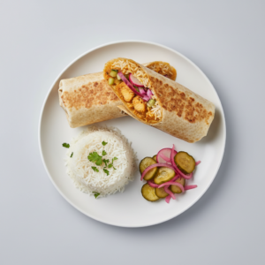 Butter chicken burrito