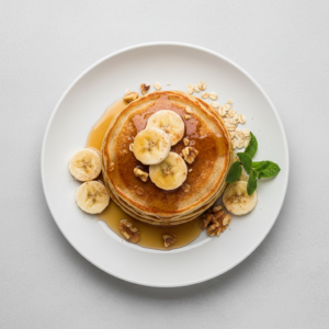 Banana cinnamon oatpancakes